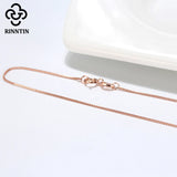 925 Sterling Silver Box Chain Necklace for Women 40cm-60cm