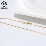 925 Sterling Silver Box Chain Necklace for Women 40cm-60cm