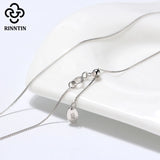 925 Sterling Silver Box Chain Necklace for Women 40cm-60cm