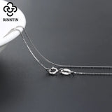 925 Sterling Silver Box Chain Necklace for Women 40cm-60cm