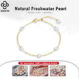 925 Silver Bracelet with Freshwater Pearl, Vintage Jewelry