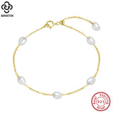 925 Silver Bracelet with Freshwater Pearl, Vintage Jewelry