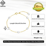 925 Silver Bracelet with Freshwater Pearl, Vintage Jewelry