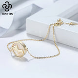 925 Silver Bracelet Mother of Pearl Double Layer Chain For Women