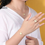 925 Silver Bracelet Mother of Pearl Double Layer Chain For Women