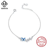 925 Silver Crystal Butterfly Charm Love Bracelet SWB02