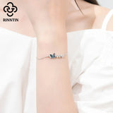 925 Silver Crystal Butterfly Charm Love Bracelet SWB02