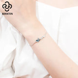 925 Silver Crystal Butterfly Charm Love Bracelet SWB02