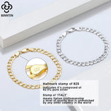 925 Silver 3mm Cuban Chain Bracelet Men Women Italian Link Jewelry SB123