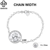 925 Silver Heart Chain Anklet Foot Bracelet Summer Jewelry