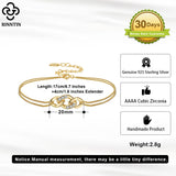 925 Silver Infinity Love Bracelet for Women Adjustable Dainty Endless Love SB134