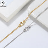 925 Silver Infinity Love Bracelet for Women Adjustable Dainty Endless Love SB134