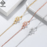 925 Silver Infinity Love Bracelet CZ Jewelry SB135