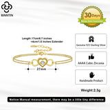 925 Silver Infinity Love Bracelet CZ Jewelry SB135
