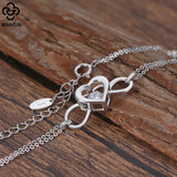 925 Silver Infinity Love Bracelet CZ Jewelry SB135