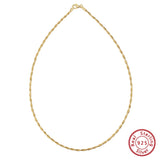 925 Sterling Silver Braided Choker Necklace for Women