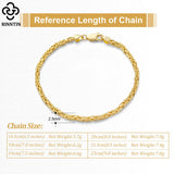 925 Silver Italian 2.5mm Flat Byzantine Chain Bracelet for Women