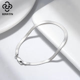 925 Silver Italian Herringbone Chain Bracelet - SB107