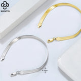 925 Silver Italian Herringbone Chain Bracelet - SB107