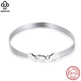 925 Silver 4.5mm Flat Herringbone Bracelet for Women Men