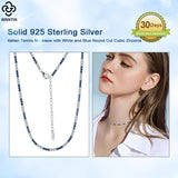 925 Silver Tennis Necklace Clear CZ for Women SC49