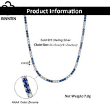 925 Silver Tennis Necklace Clear CZ for Women SC49