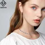 925 Silver Tennis Necklace Clear CZ for Women SC49