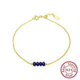 Moonstone Lapis Lazuli Chain Bracelet for Women - Gemstone Party Jewelry