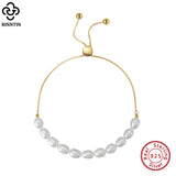 925 Silver Pearl Bracelet Women Hand Chain GPB13