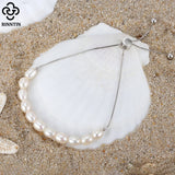 925 Silver Pearl Bracelet Women Hand Chain GPB13
