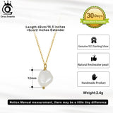 925 Silver Pearl Necklace Irregular Natural Freshwater Baroque Pendant