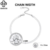 925 Silver Blade Chain Anklet for Women Beach Barefoot Bracelet