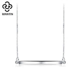 925 Silver Bar Pendant Necklace Women's Fine Jewelry TSN09