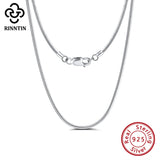 925 Silver Snake Chain Necklace Flat Snake Chain for Men Women