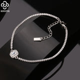 925 Sterling Silver Tennis Bracelet 1.5mm CZ 14K Plated Wedding Jewelry