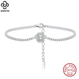 925 Sterling Silver Tennis Bracelet 1.5mm CZ 14K Plated Wedding Jewelry