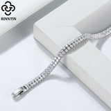 925 Silver Women's CZ Tennis Bracelet 4mm 6.5-7.5 Inches SB118