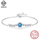 Adjustable 925 Silver Crystal Charm Bracelet CZ Wedding Love B03