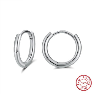 925 Silver Mini Hoop Earrings for Women Geometric Earings APE37