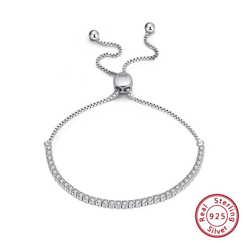 925 Silver Tennis Bracelet for Women with Cubic Zircon - TSB43