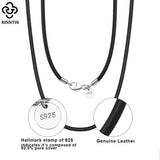 2mm Brown Leather Cord Chain Necklace with 925 Sterling Silver Clasp
