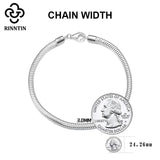 Italian 3mm Snake Chain Bracelet 925 Silver Hand Bracelet Accessories Jewelry