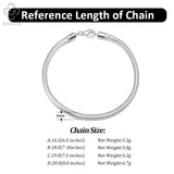 Italian 3mm Snake Chain Bracelet 925 Silver Hand Bracelet Accessories Jewelry