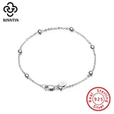 Italian 925 Silver Cable Chain Bracelet With Ball 6.5-8 Inch Size