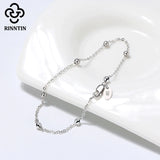 Italian 925 Silver Cable Chain Bracelet With Ball 6.5-8 Inch Size