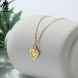 Sterling Silver Heart Necklace with Initial Layered Design
