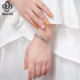 925 Silver Italian 6.5mm Diamond-Cut Link Chain Bracelet Men Women
