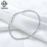 925 Sterling Silver Tennis Bracelet with AAAA Zircon Female Bangle