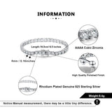 Rinntin Tennis Bracelet 14K Plated 925 Silver CZ 2-4mm