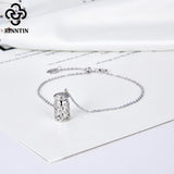 925 Sterling Silver 3 Layers Rhodium Plated Bottle Necklace for Girls